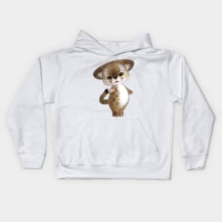 3D rendering of an adorable cheetah Kids Hoodie